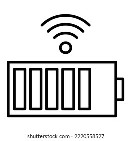 Wireles Battery icon vector image. Can also be used for web apps, mobile apps and print media.