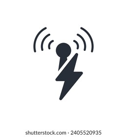 Wireles icon. vector.Editable stroke.linear style sign for use web design,logo.Symbol illustration.
