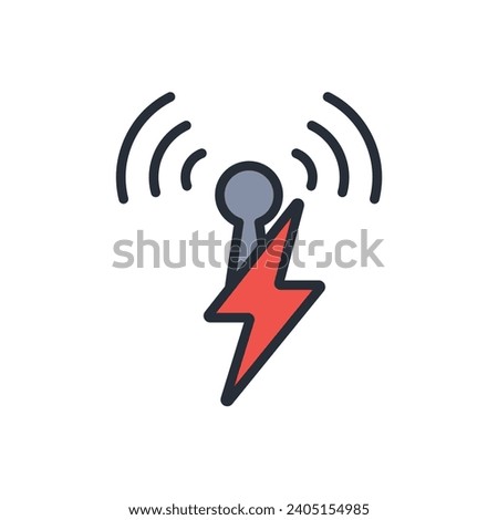 Wireles icon. vector.Editable stroke.linear style sign for use web design,logo.Symbol illustration.