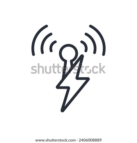 Wireles icon. vector.Editable stroke.linear style sign for use web design,logo.Symbol illustration.