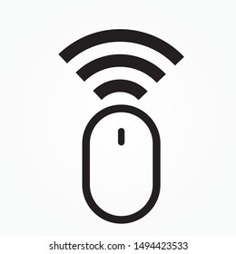 wireles mouse flat single icon