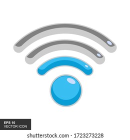 Wireles signal. Icon. Wifi. Vector illustration.