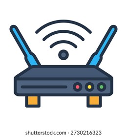 Wireless Access Icon Lineal Color Design Vector Illustration