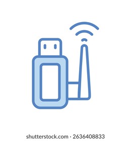 Vektorsymbol für Wireless-Adapter - Stockgrafik