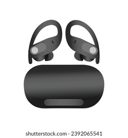 Wireless, Air Pods Symbol modern einzeln auf weißem Hintergrund, Vektorgrafik.