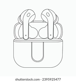 Wireless, Air pods icon modern isolated on colorful background vector illustration.