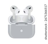 wireless airpod earbugs clipart vector design with white background