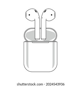 Wireless AirPods 2 headphone symbol modern simple vector icon