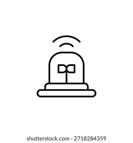 Wireless Alarm System Flashing Light Outline Icon