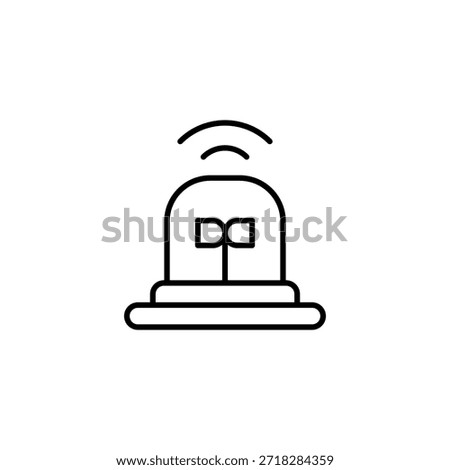 Wireless Alarm System Flashing Light Outline Icon