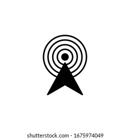 Icono de ilustración vectorial de concepto de antena inalámbrica