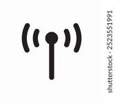 wireless antenna icon sign vector