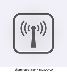 Wireless Antenna Icon . Vector illustration