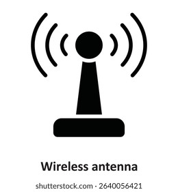 Wireless antenna Vector Icon which can easily modify or edit
