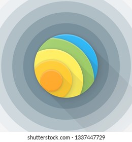 Wireless application button Adaptive icon Material Design illustration