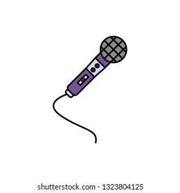 Wireless, audio, microphone icon. Element of color music studio equipment icon. Premium quality graphic design icon. Signs and symbols collection icon