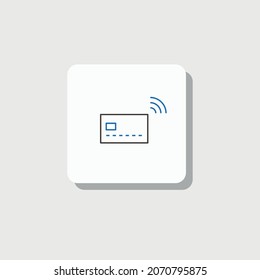 wireless bank card vector icon bank security and technology
