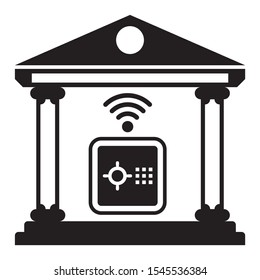 wireless banks security lockers vector icon design