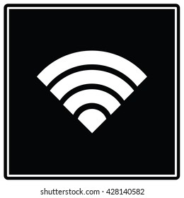 Wireless black sign. Vector illustration