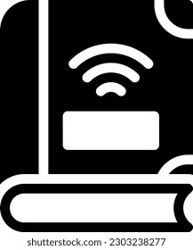 drahtloses Buch Vektorgrafik auf transparentem Hintergrund.Symbole in Premium-Qualität.Glyphen Vektorsymbol für Konzept und Grafikdesign.