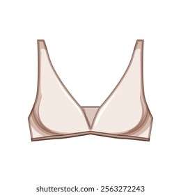 wireless bra modern cartoon. strapless lette, lace sports, maternity plunge wireless bra modern sign. isolated symbol vector illustration