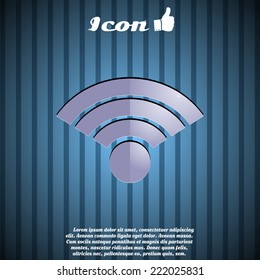 Wireless button on the background. Made in vector