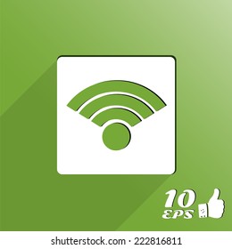 Wireless button on the background. Made in vector