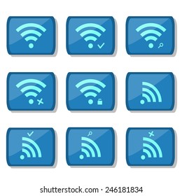 Wireless buttons set, in a bright design