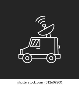 wireless car line icon