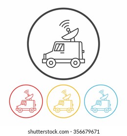 wireless car line icon