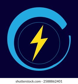 Wireless charger icon. Wireless battery charging. Battery charging sign with lightning and waves. Electromagnetic charger icon. Vector illustration.