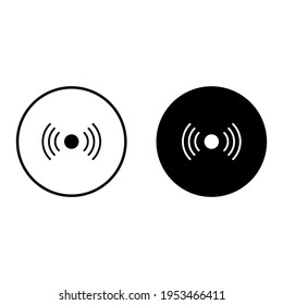 Wireless charger icon concept Charging the phone in vector style illustration