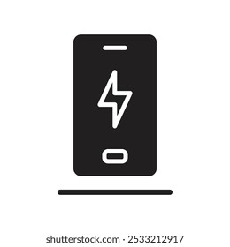 Wireless Charger icon Flat line illustration