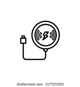 Wireless Charger Icon In Line Style