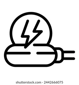 Wireless charger icon outline vector. Smart technology. Gadget electrical recharge device