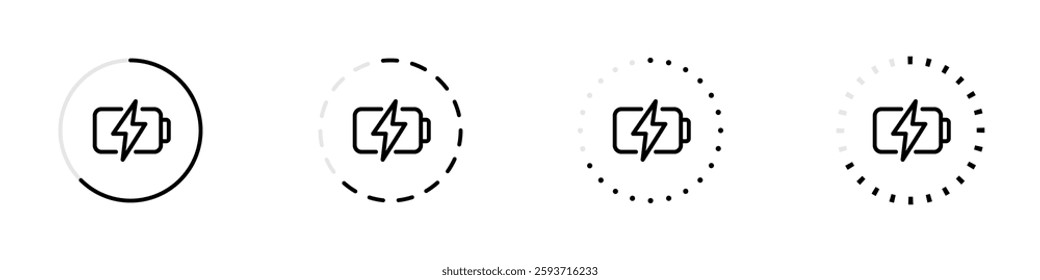 Wireless charger icon set. Wireless device charger sign. Fast wireless charging technology. Vector Illustration.