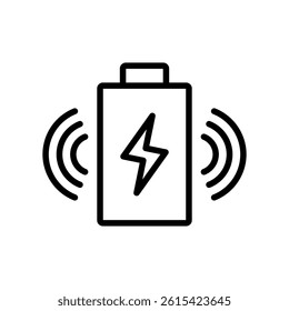 Wireless charger icon vector design in trendy style