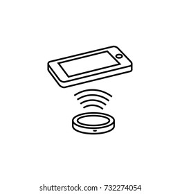 Wireless Charger Icon Vector Illustration