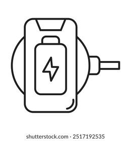 wireless charger icon vector on white background