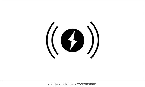 Wireless charger icon vector. Phone charge simple illustration on white background.