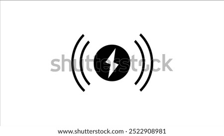 Wireless charger icon vector. Phone charge simple illustration on white background.