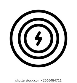 Ilustración de diseño de símbolo de Vector de icono de cargador inalámbrico