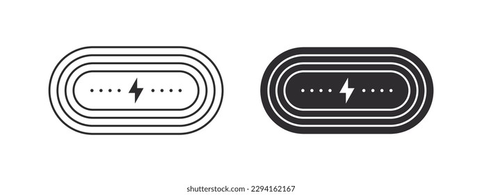 Wireless charger icons concept. Phone charge simple illustration signs. Vector scalable graphics