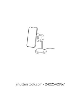 Wireless charger icons set. Isometric set of wireless charger vector icons for web design on a white background. Simple illustration of phone charge in vector flat style.
