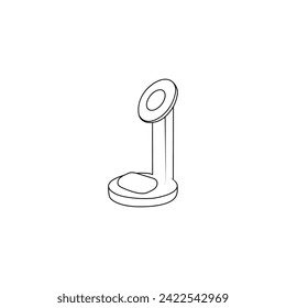 Wireless charger icons set. Isometric set of wireless charger vector icons for web design on a white background. Simple illustration of phone charge in vector flat style.