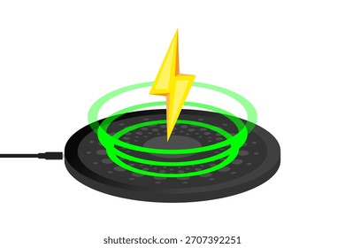 Cargador inalámbrico con concepto de Vector de relámpago