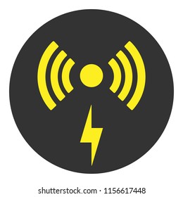 WIRELESS CHARGER sign. Vector icon.
