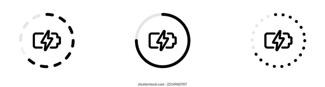 Wireless charger signs. Wireless device charger icons. Wireless charger icons. Fast wireless charging technology. Vector Illustration. EPS 10