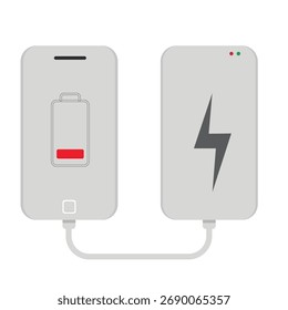 Carregador sem fio com smartphone, vetor
