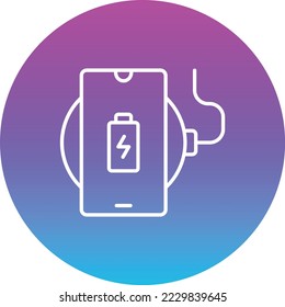 Icono vector cargador inalámbrico. Se puede usar para imprimir, móviles y aplicaciones web.